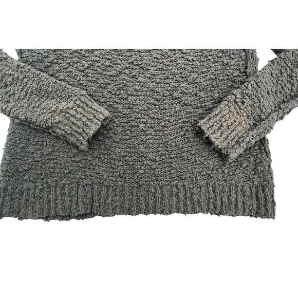 Free People Songbird Oversized Chunky Knit‎ V-Neck Sweater Brown Medium Weight - Picture 6 of 10